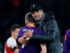 Klopp compares Milner to fine wine and encourages England call-up