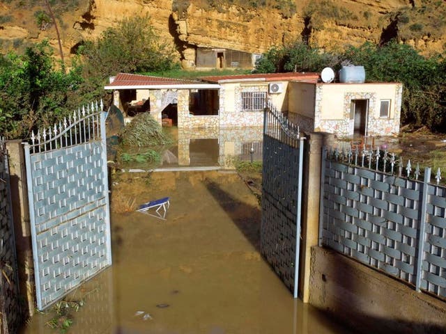 A view of the flooded house where nine people lost their lives in Casteldaccia, near Palermo, Italy, Sunday, Nov. 4, 2018.