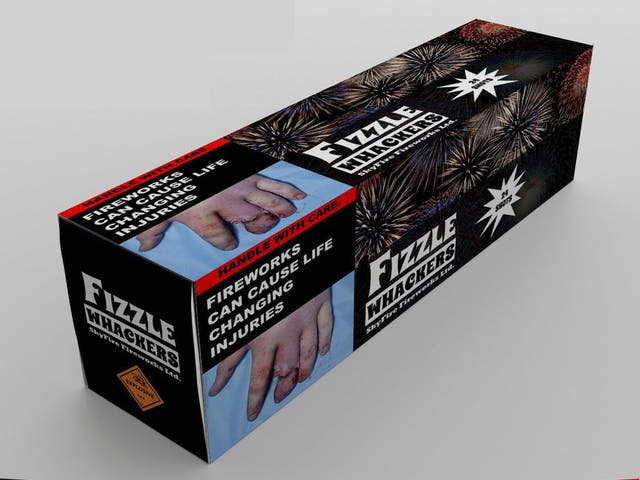 Plastic surgeons say all firework packaging in the UK should include mandatory graphic warning notices