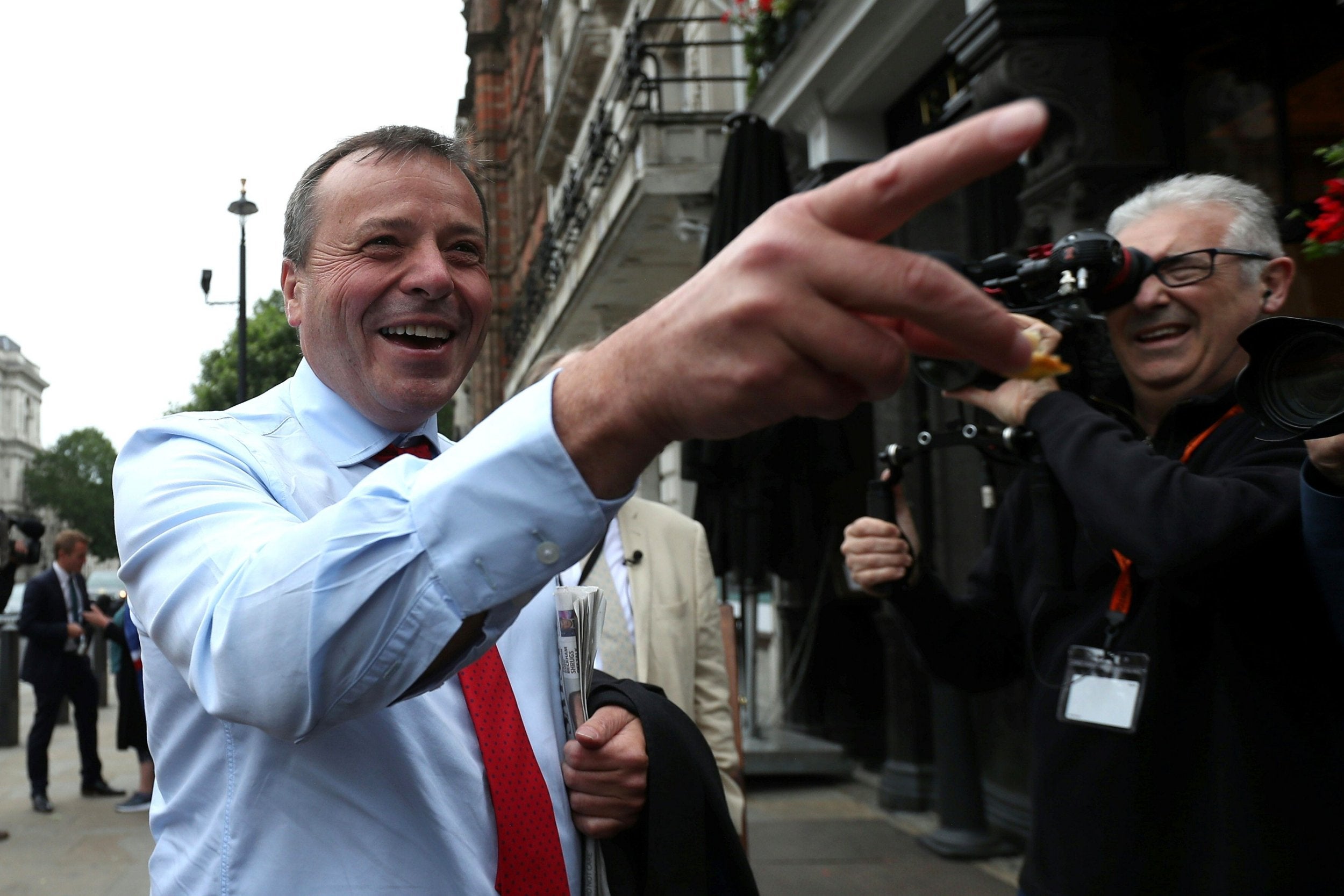 Mr Banks before giving evidence at parliament in June