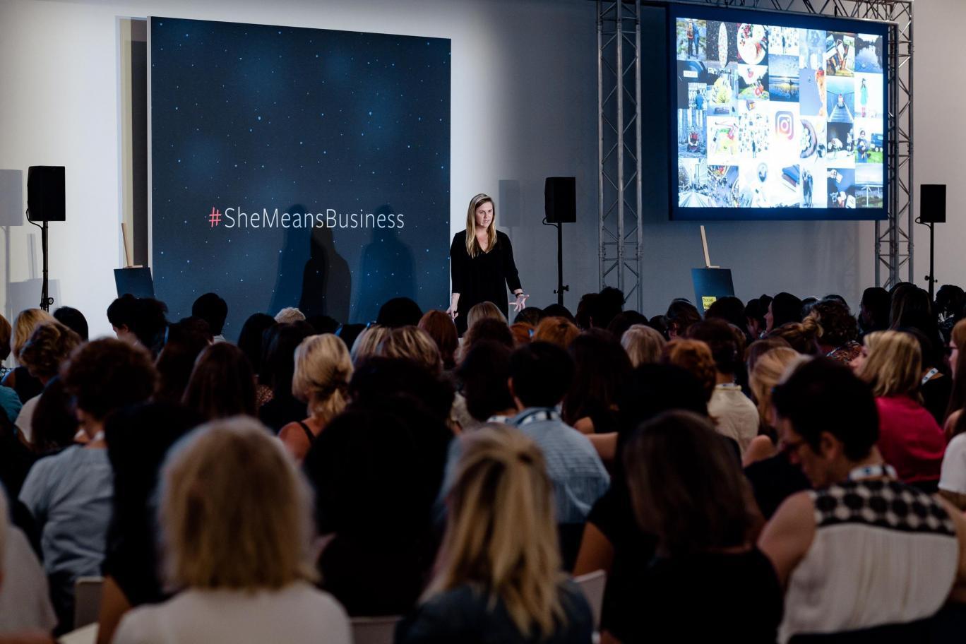 Pauline de Régis, business marketing manager at Facebook, at a #SheMeansBusiness event