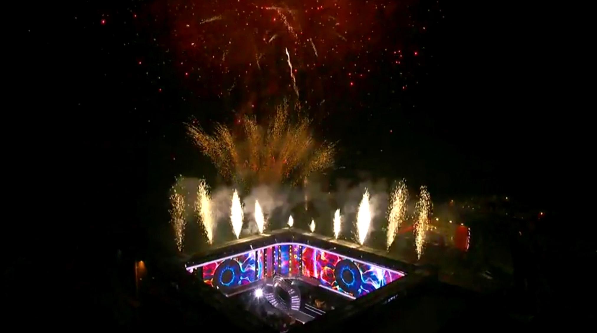 Fireworks lit up the Big Brother house during the show's finale