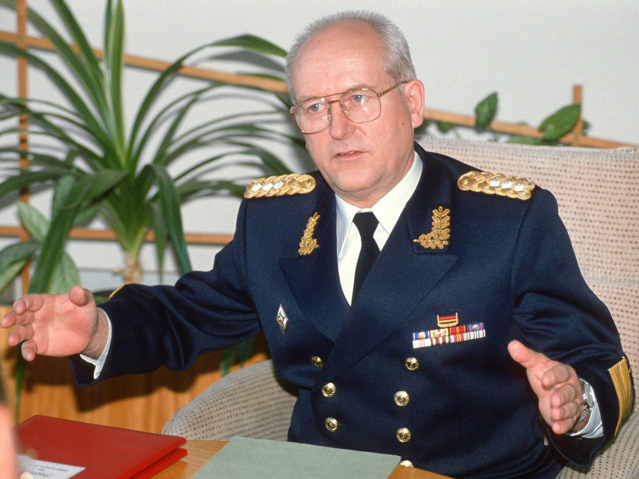 Hoffmann in 1991. During his brief tenure he abolished the grandiose parades that had been a regular feature of East German military life