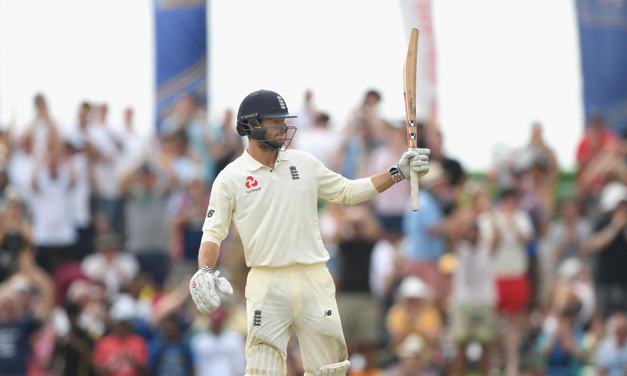 Ben Foakes celebrates his 50 on his Test debut for England
