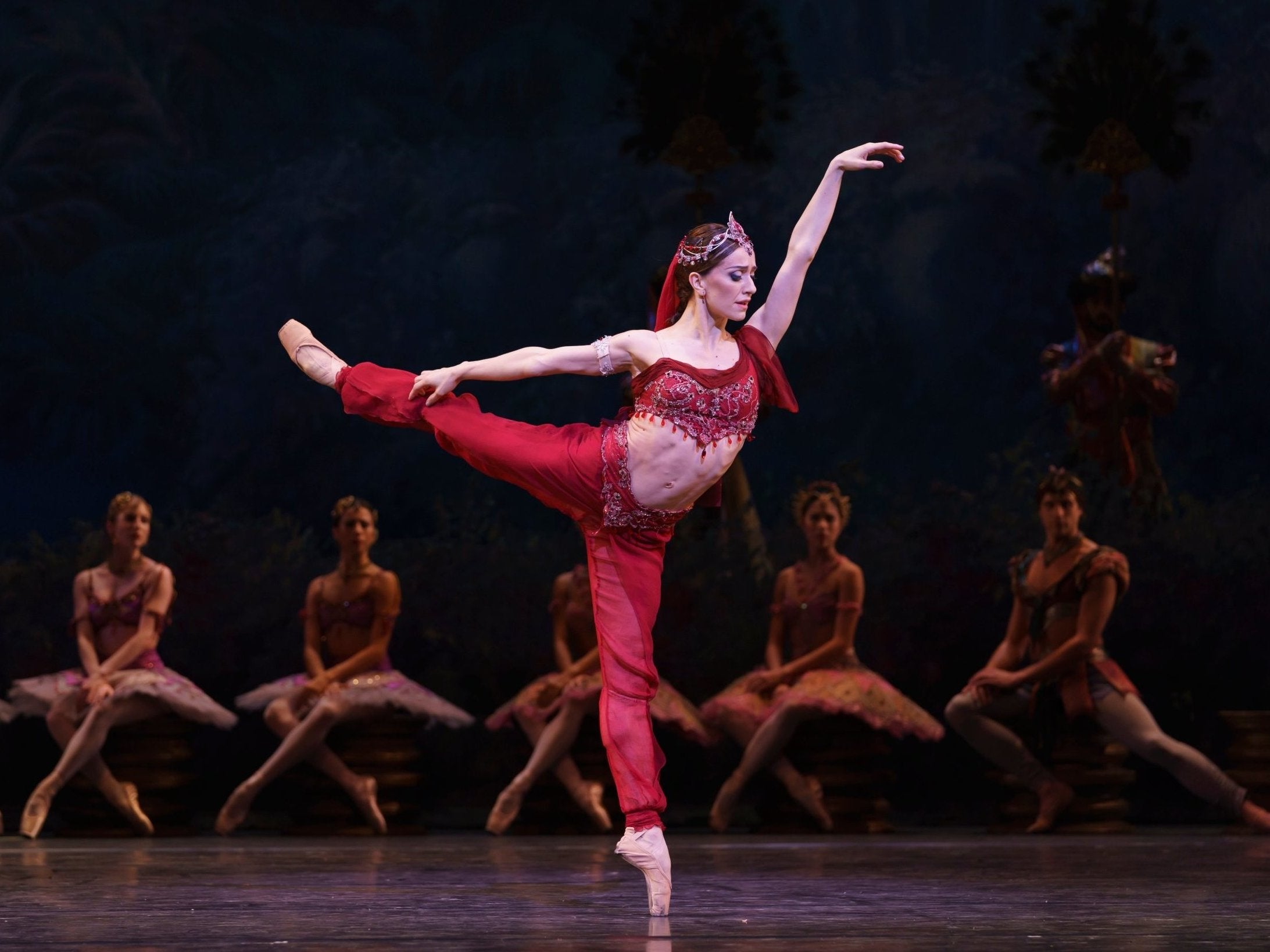 Marianela Nuñez as Nikiya in this fine version of Marius Petipa’s ballet melodrama