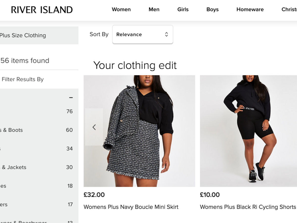 Plus online size website