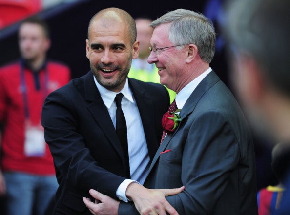 Pep Guardiola defeated Sir Alex Ferguson twice in Champions League finals