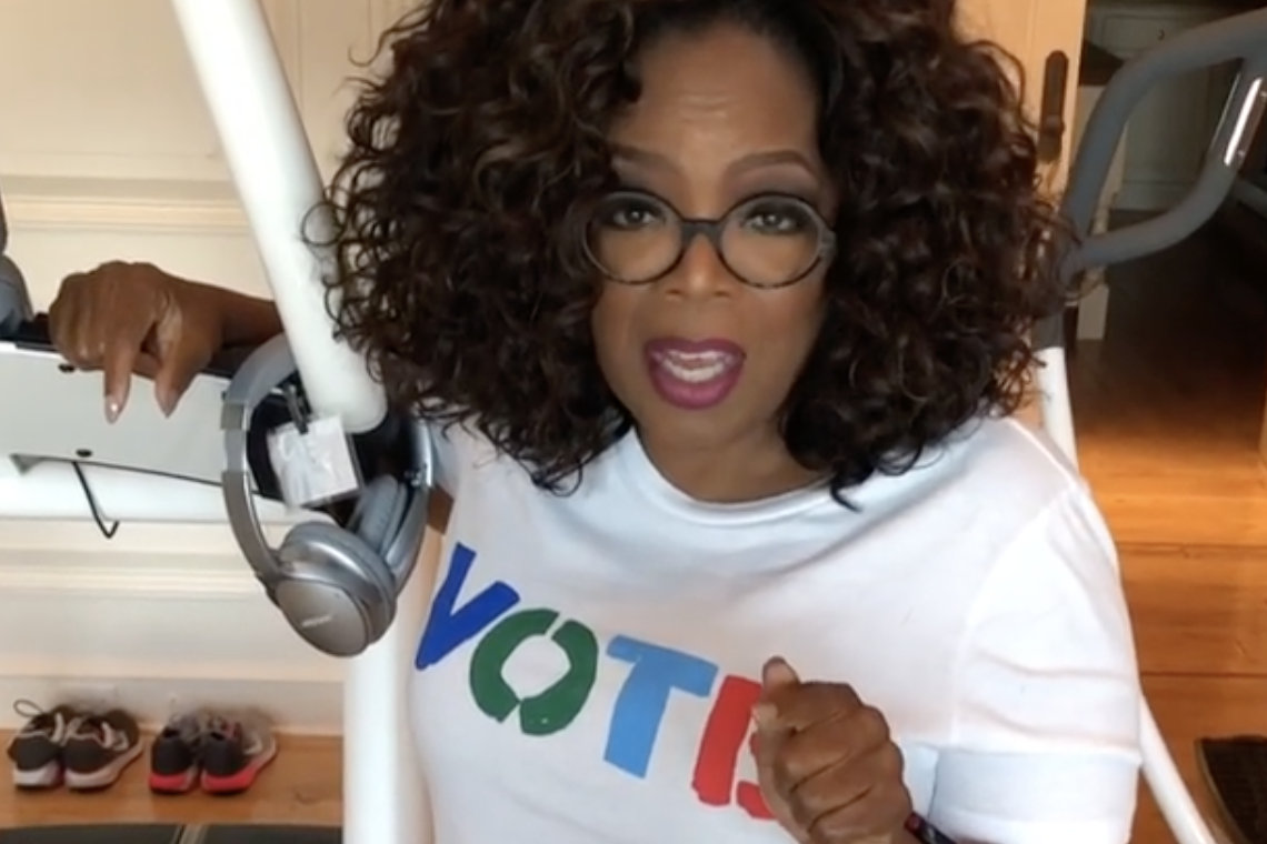 Oprah Winfrey responds to racist robocalls made in her name in Georgia on Tuesday, Nov. 6, 2018, in an Instagram video.