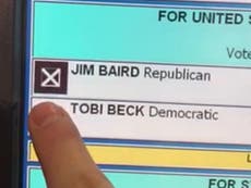 Faulty voting machine automatically selects Republican candidate