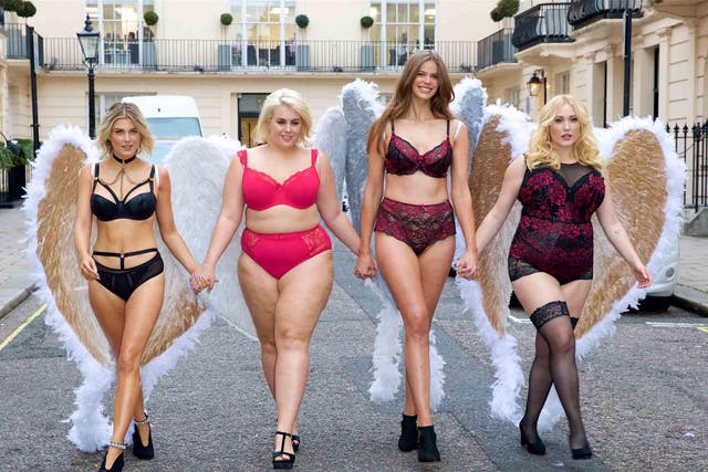 ‘We’re all angels’ say these models - Ashley James, Felicity Hayward, Robyn Lawley and Hayley Hasselhoff (Simp