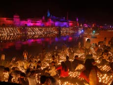 Modi visits troops as India celebrates Diwali festival of lights 