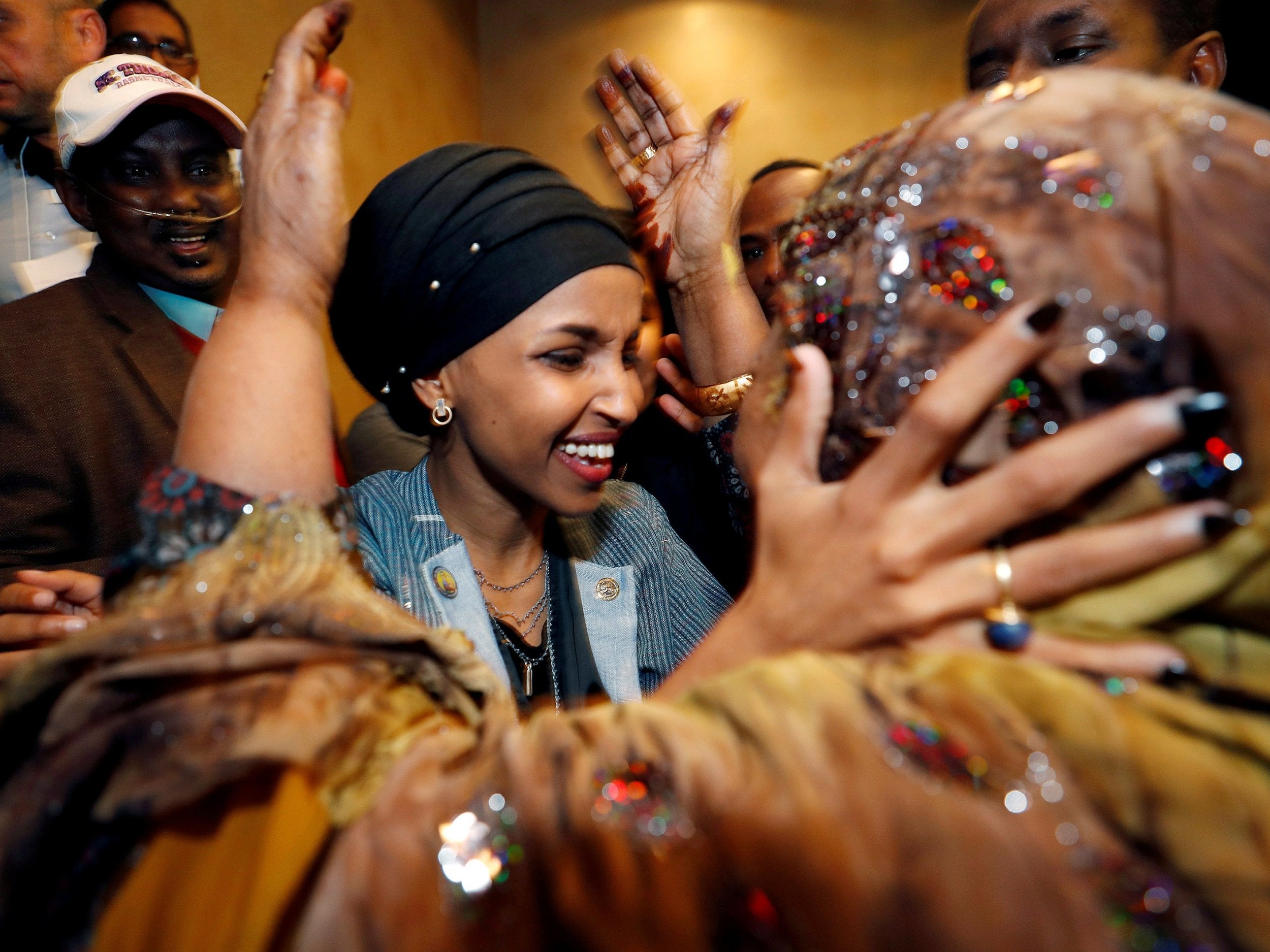 Ilhan Omar became the first Somali-American and one of the first Muslim women to be elected to congress in Minneapolis on Tuesday
