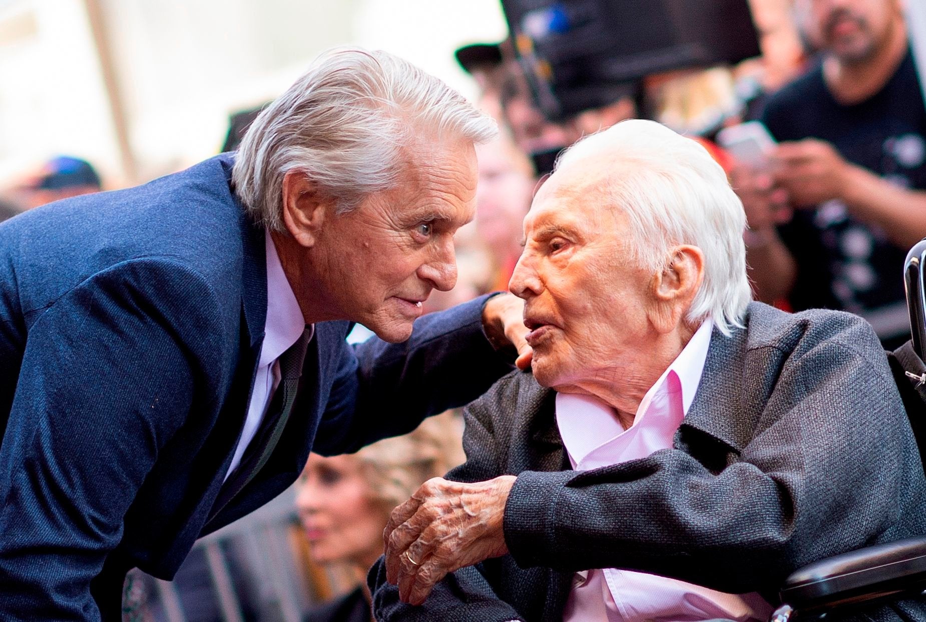 Michael Douglas makes emotional tribute to father Kirk during Hollywood Walk of Fame induction The Independent The Independent