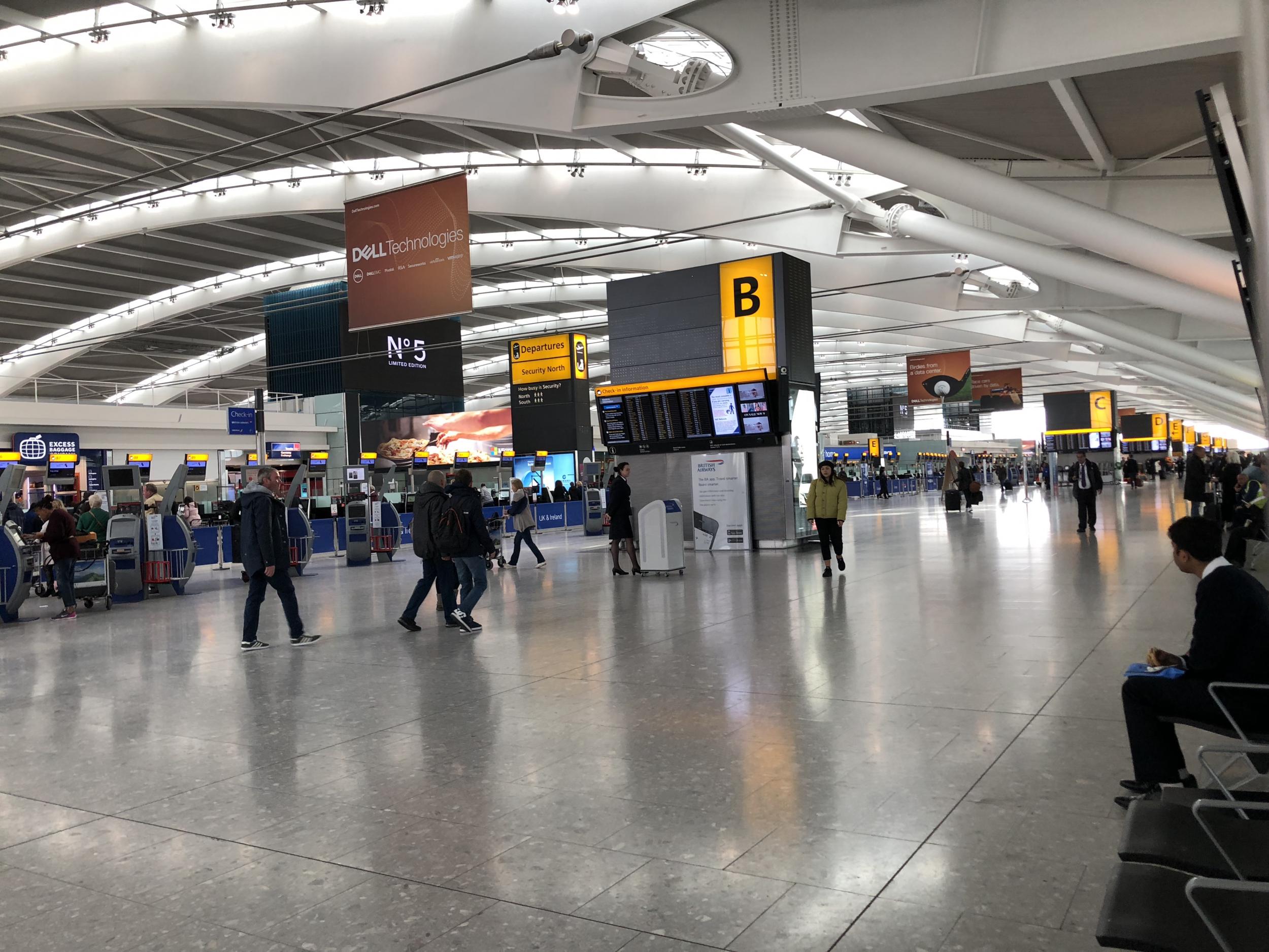 Light work: Heathrow Airport is getting back to normal