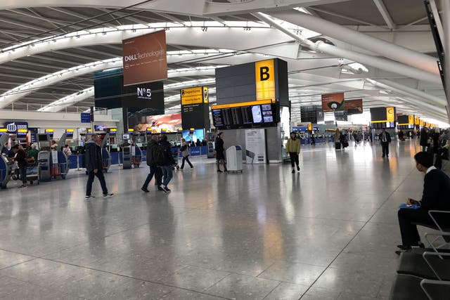 Light work: Heathrow Airport is getting back to normal