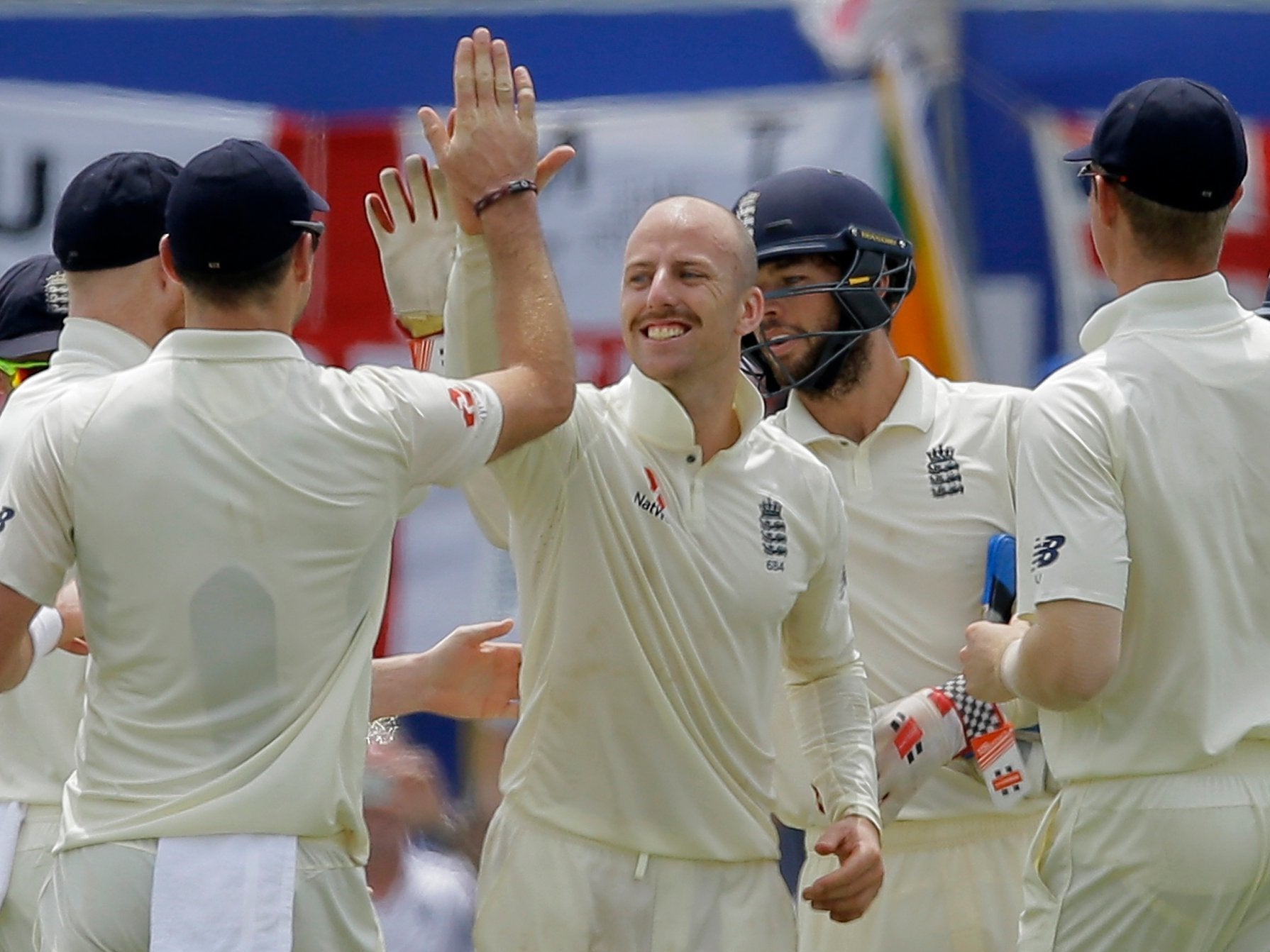 Leach helped spin England into a first innings lead