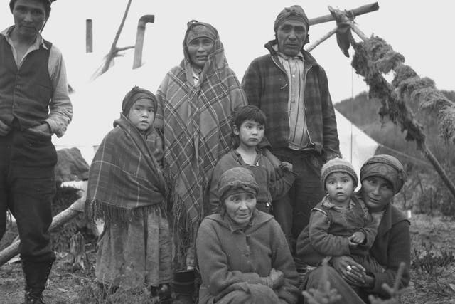 Chief Naskapi of Fort Mackenzie and his family in 1941