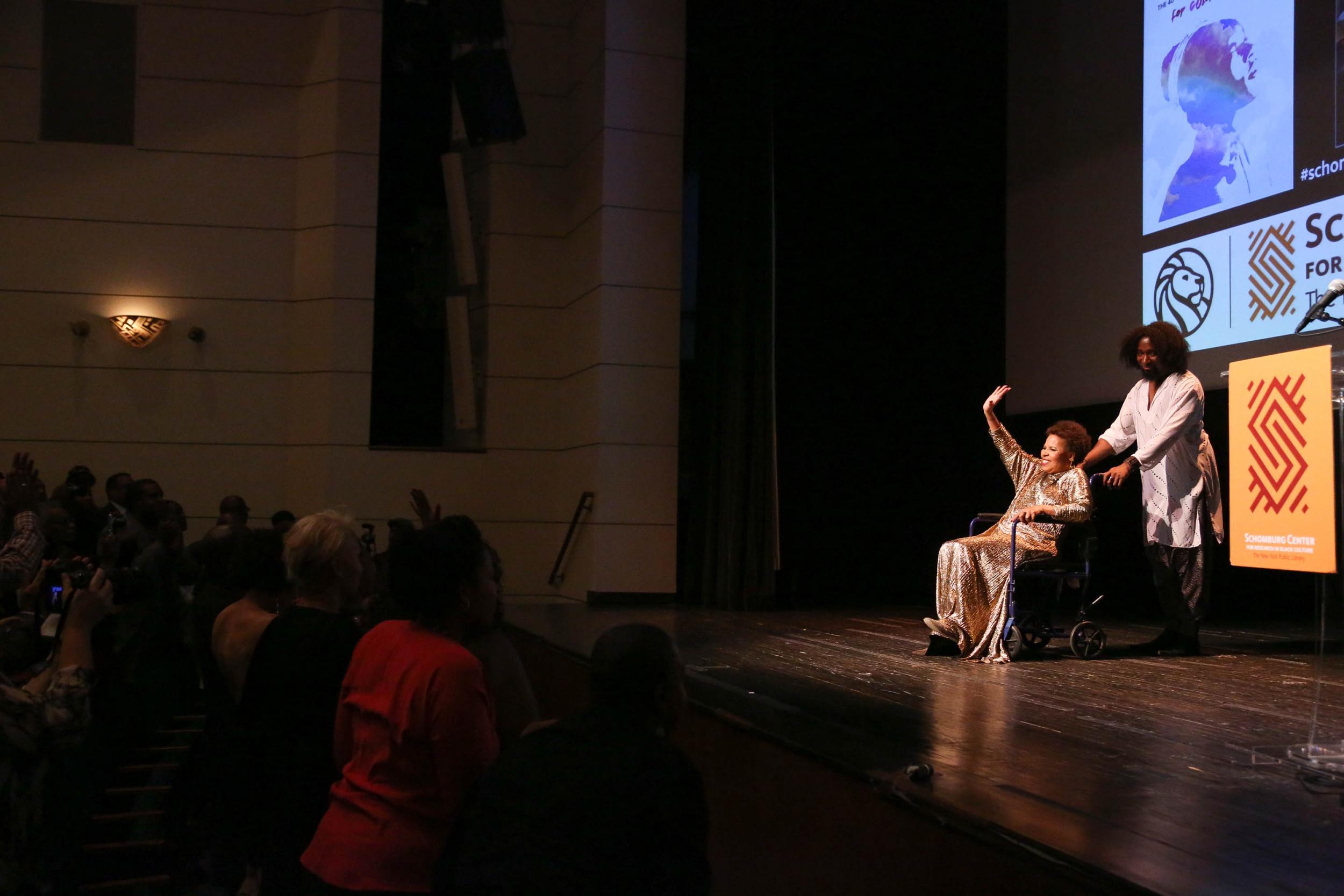 Standing ovation at the The Schomburg Centre for Research in Black Culture in New York in 2014