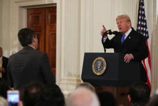 Angry Trump attacks journalists at chaotic press conference