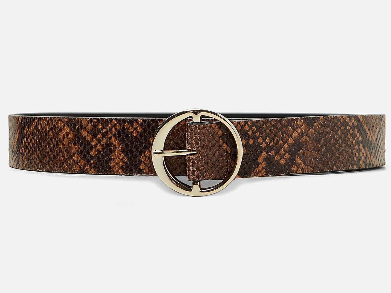 Snakeskin-Effect Leather Belt, £19.99, Zara