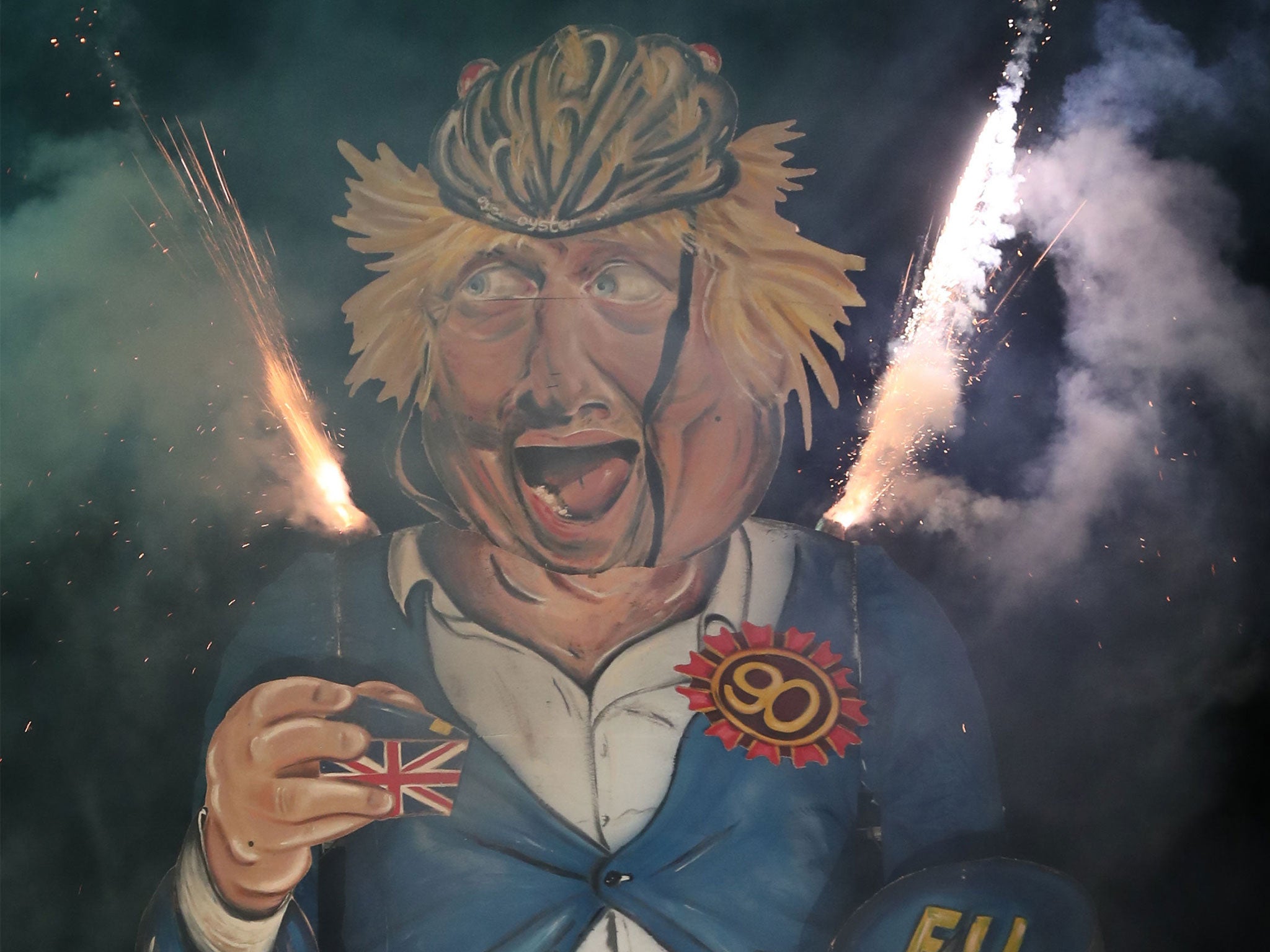 The controversy took place at the Edenbridge bonfire event, which this year saw an effigy of Boris Johnson burned