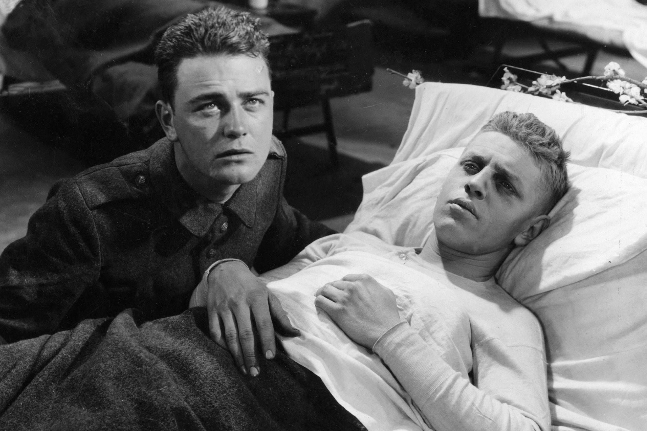 Lew Ayres and Ben Alexander in All Quiet On The Western Front