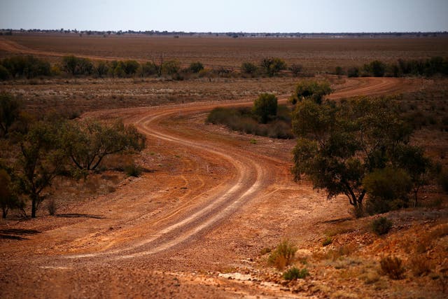 A road in an Australian outback town