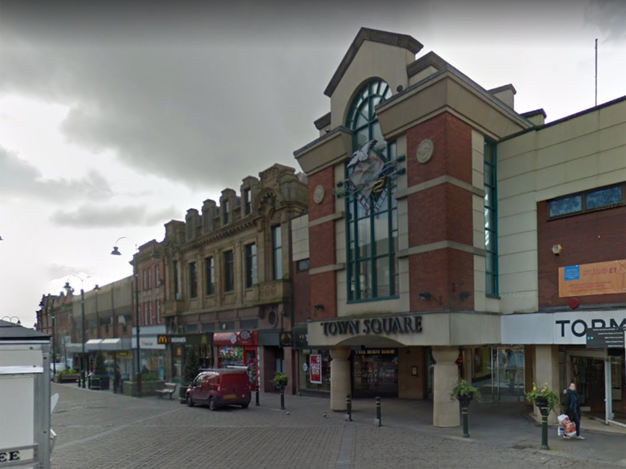 The initial robbery took place at the Town Square Shopping Centre in Oldham
