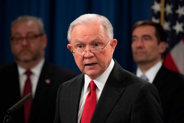 Attorney General Jeff Sessions announces the creation of a new initiative to crack down on Chinese intelligence officials pilfering intellectual property from US corporations