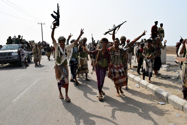 Yemeni government forces are taking part in military operations on Houthi positions in the port city of Hodeidah