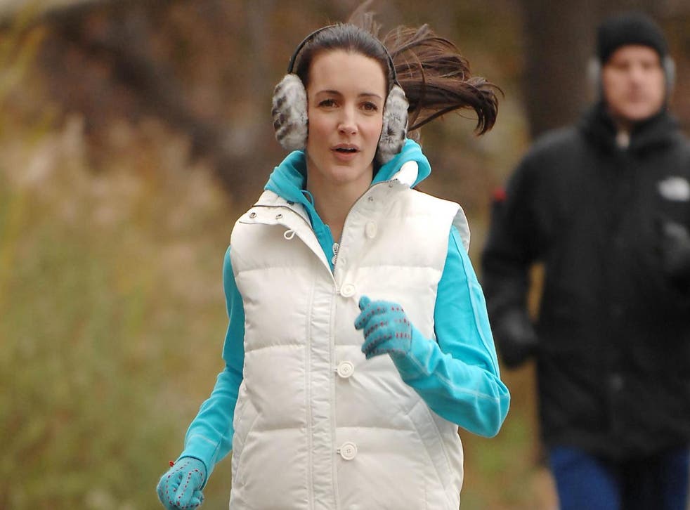 Kristin Davis during filming for the 2008 'Sex and the City' film