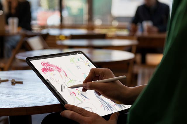 The new iPad Pro can be used with an Apple Pencil to create art