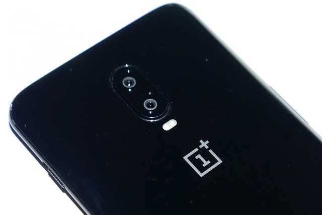A OnePlus 6T phone is pictured during a launch event in New York, October 29, 2018