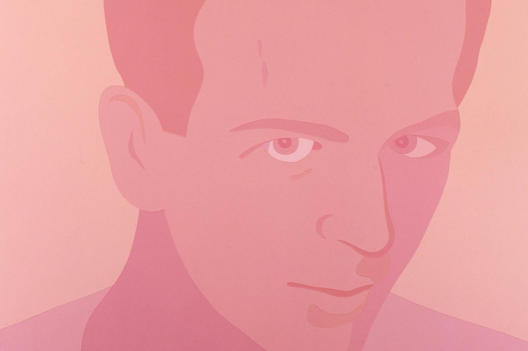 A peachy pink image of Lee Harvey Oswald looms enigmatically over visitors to the Breuer's latest exhibition