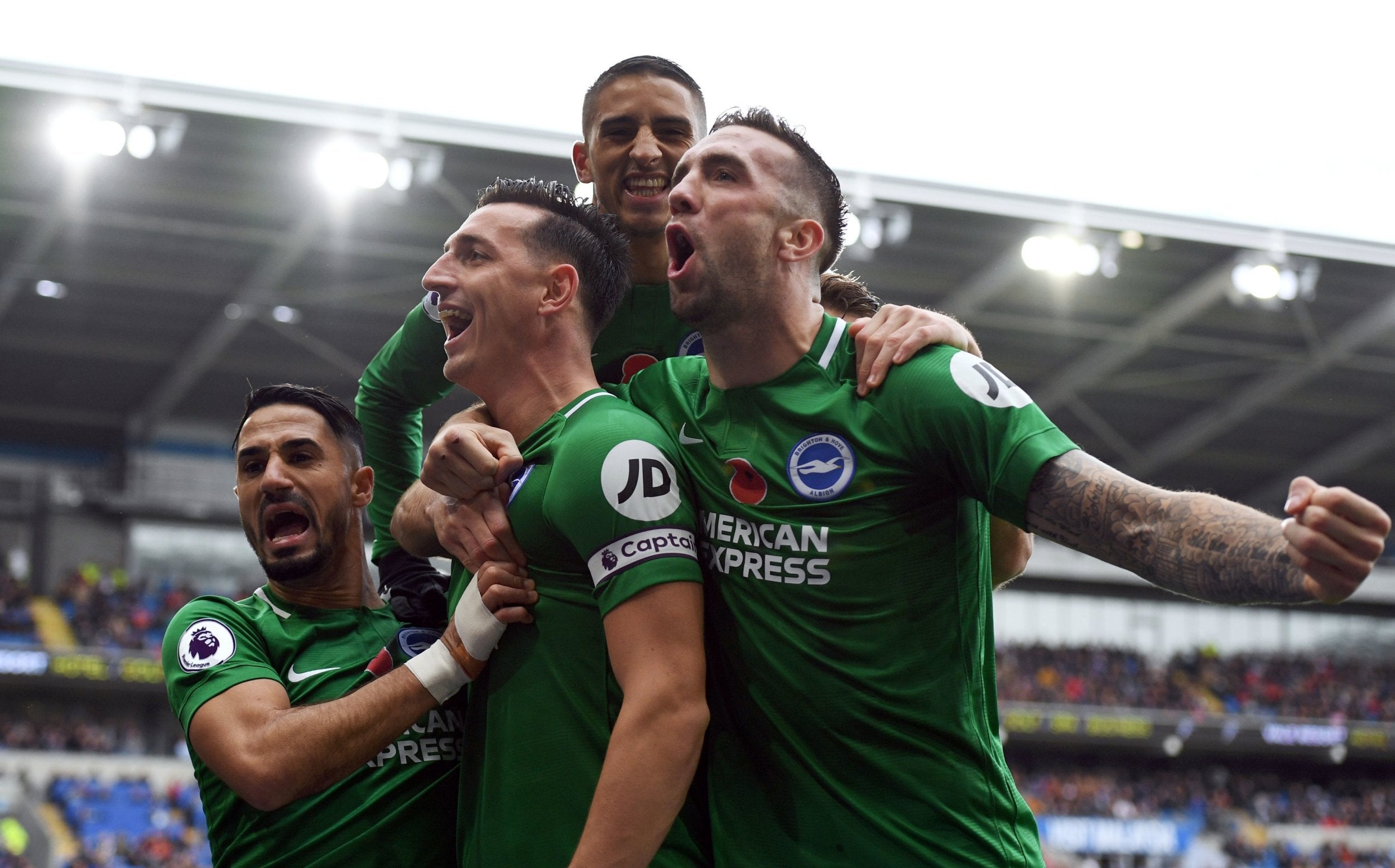 Lewis Dunk scored after just six minutes for the Seagulls