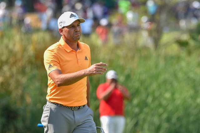 Sergio Garcia bogeyed the 18th giving encouragement to the field