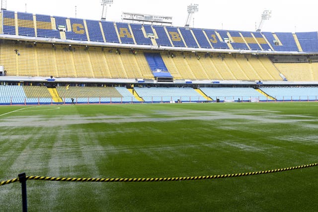 A waterlogged pitch has caused the match to be postponed