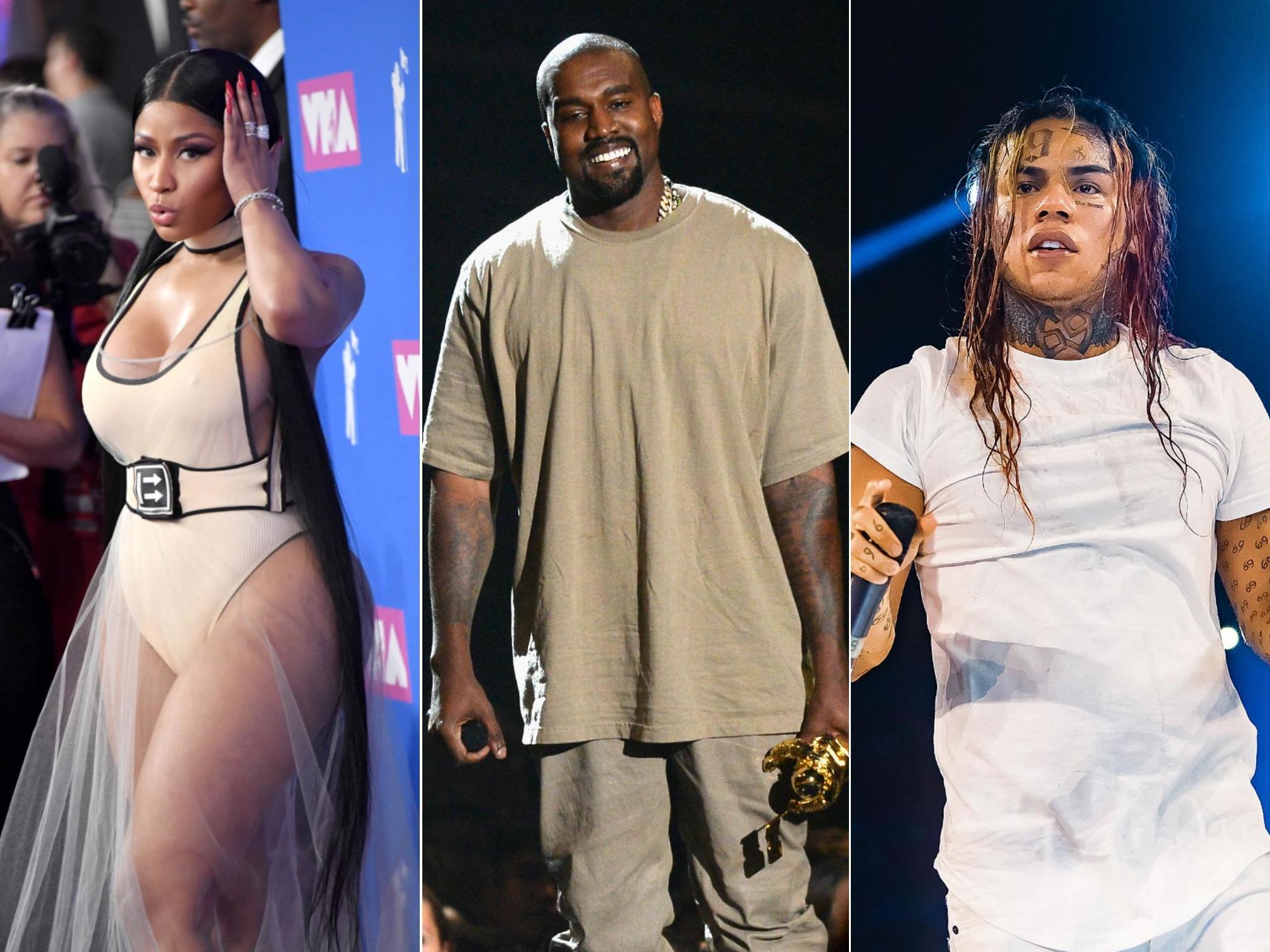 Shots Were Fired During Kanye West Nicki Minaj And 6ix9ine Music Video Filming The Independent