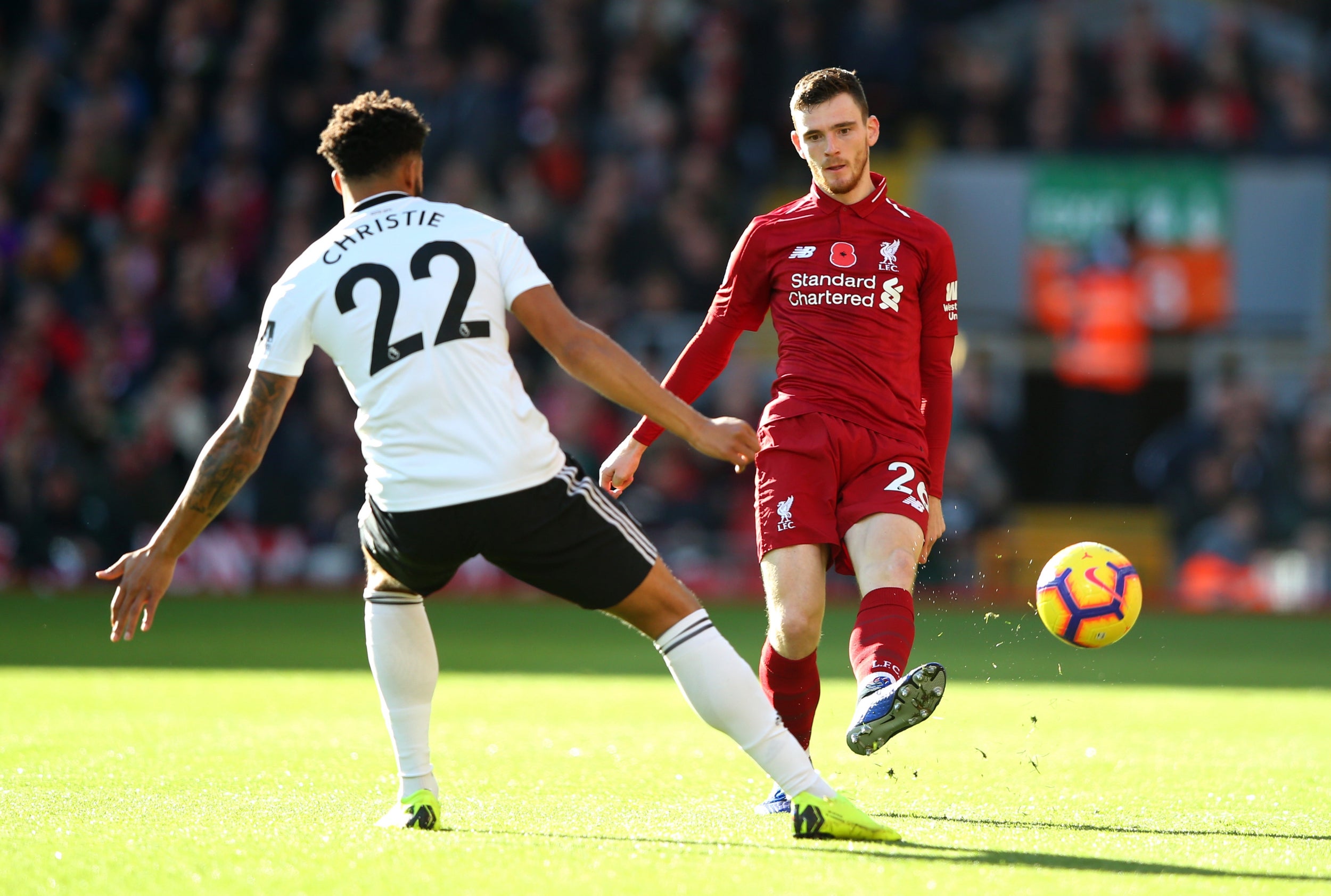 Andrew Robertson enjoyed success down the left flank (Getty)