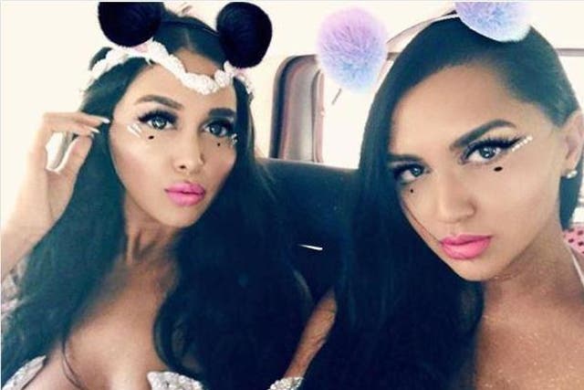 The Matharoo sisters pose for an Instagram selfie