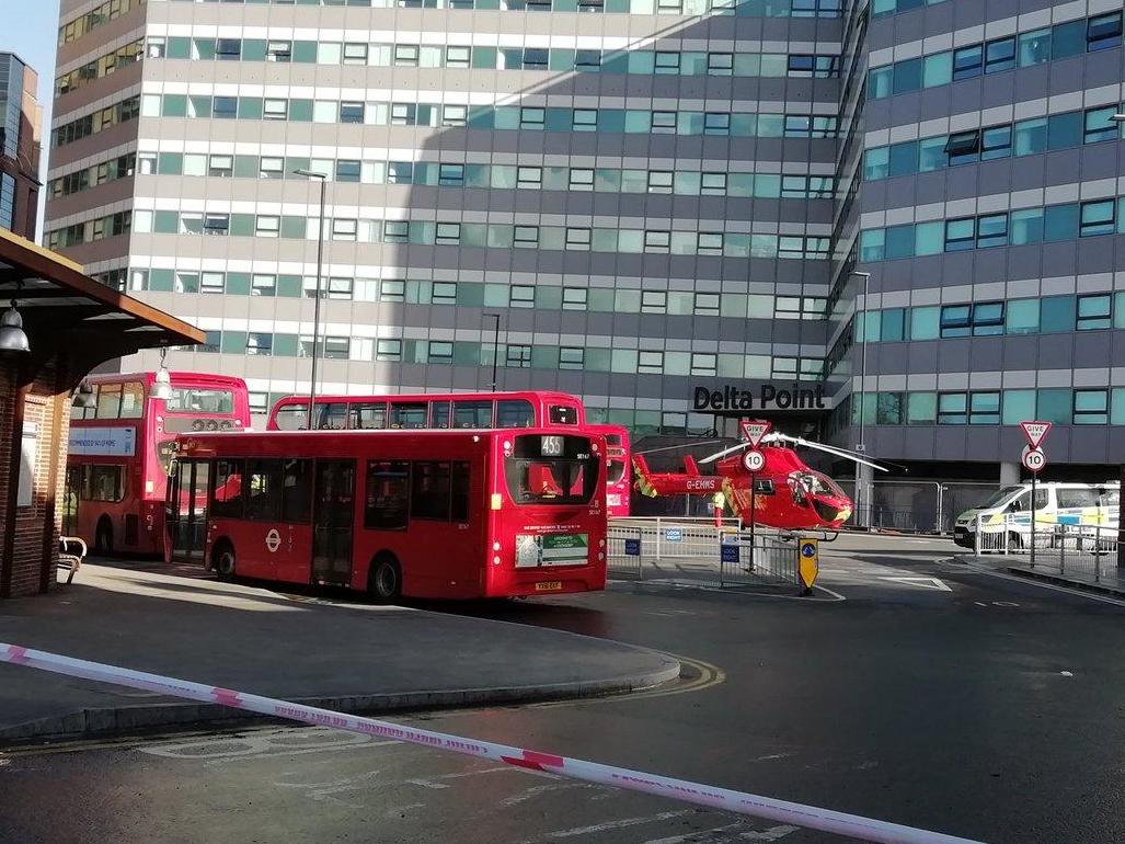 Croydon bus station was sealed off following the crash