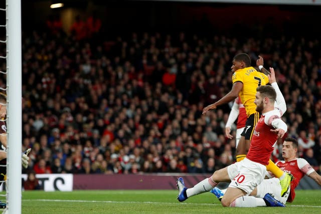 Ivan Cavaleiro puts Wolves in front against Arsenal