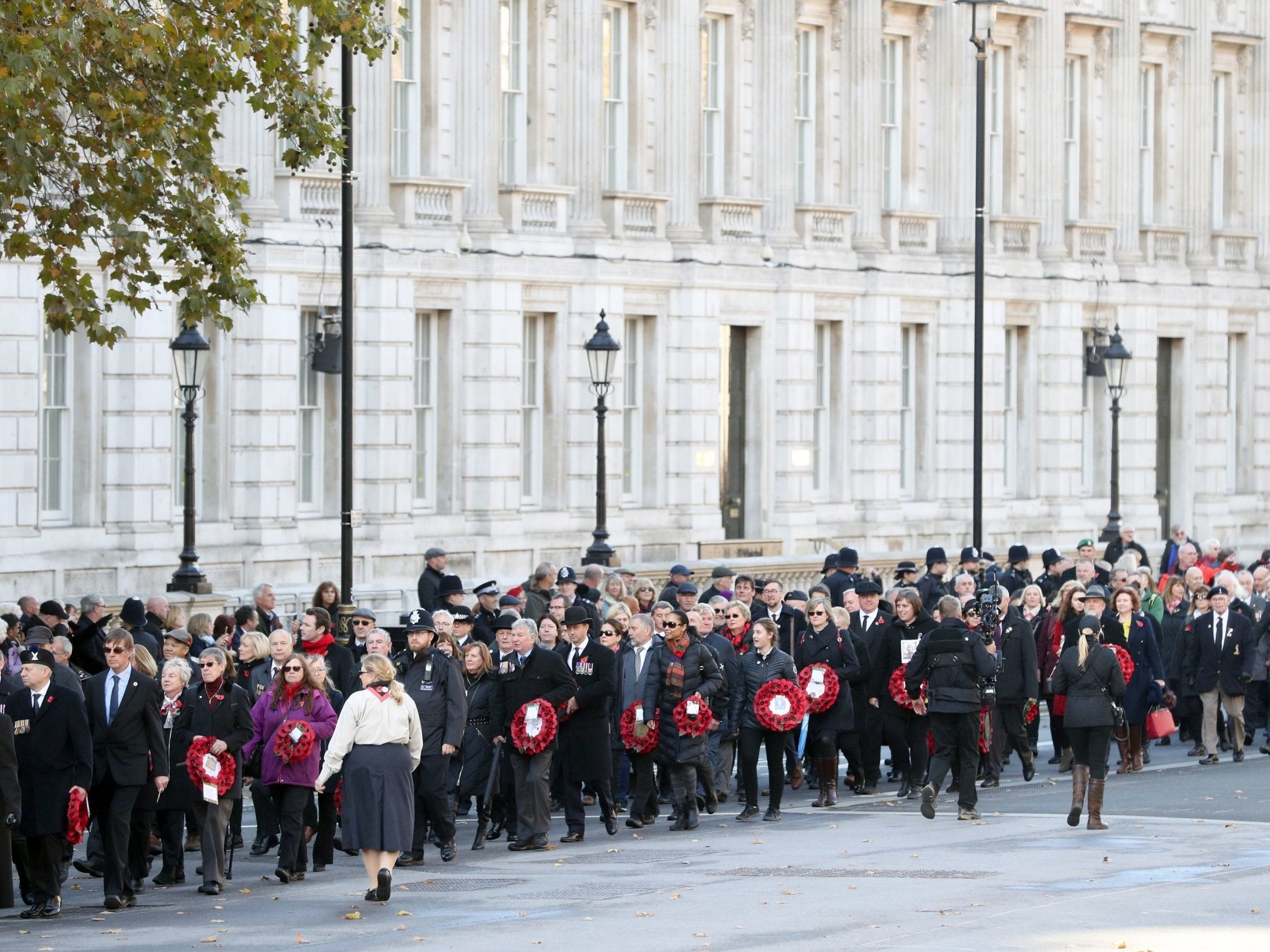 10,000 people walked down Whitehall on Remembrance Day