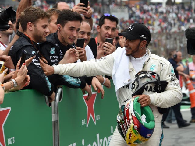 Lewis Hamilton claimed the 10th victory of his championship-winning campaign