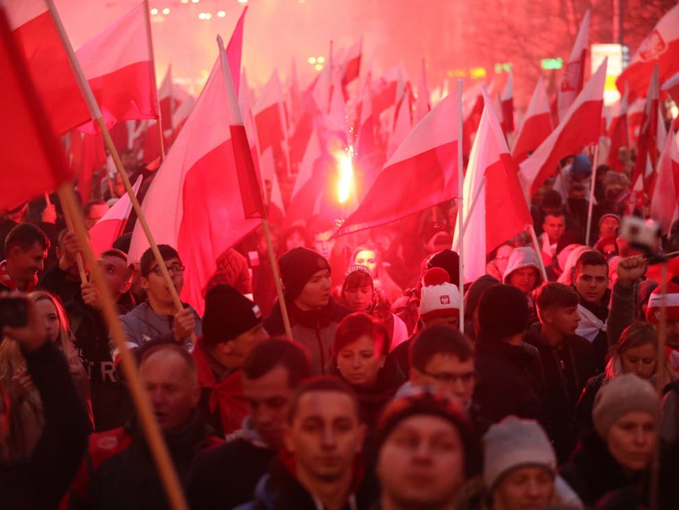 Poland's leaders join farright groups on independence march The