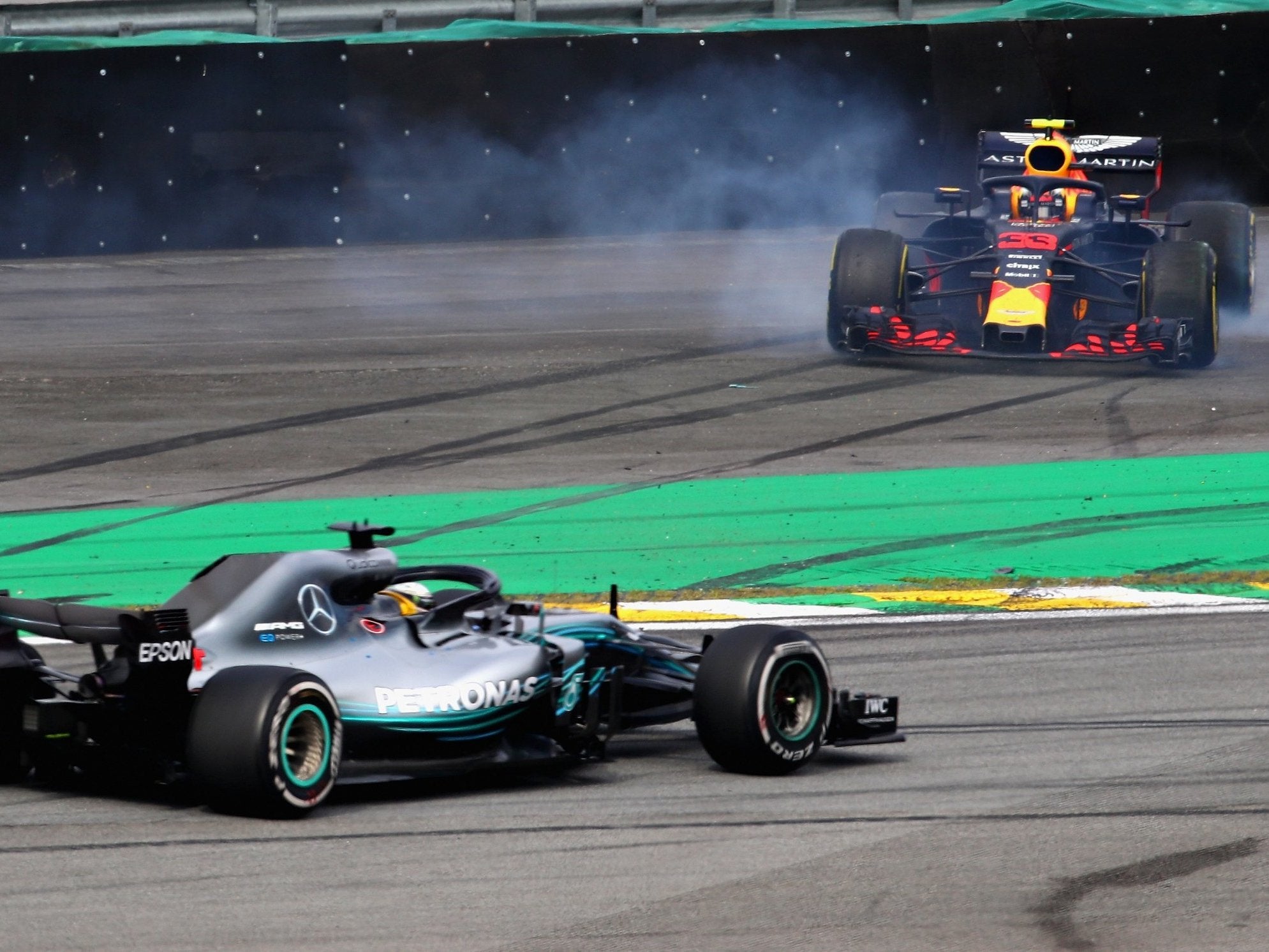 Verstappen's crash allowed Hamilton to re-take the lead