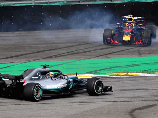 Verstappen's crash allowed Lewis Hamilton to re-take the lead