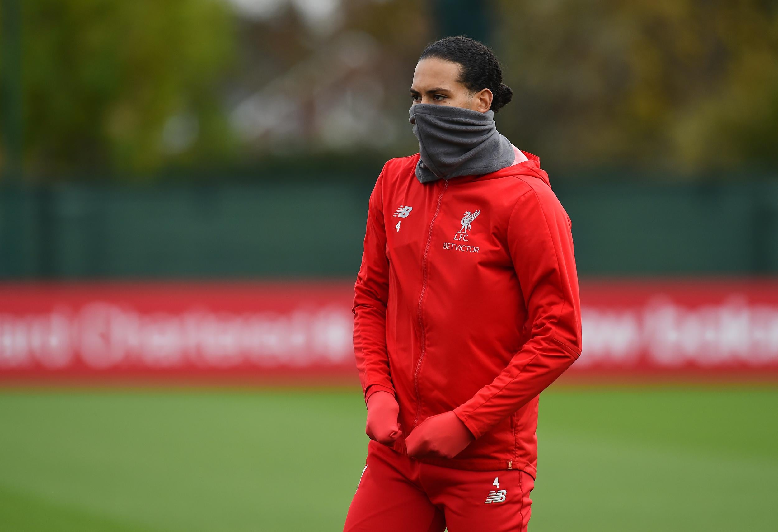 Van Dijk in training for Liverpool