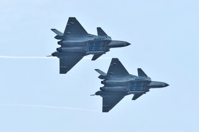 The J-20 stealth fighter jets missiles are shown for the first time at the Zhuhai Airshow