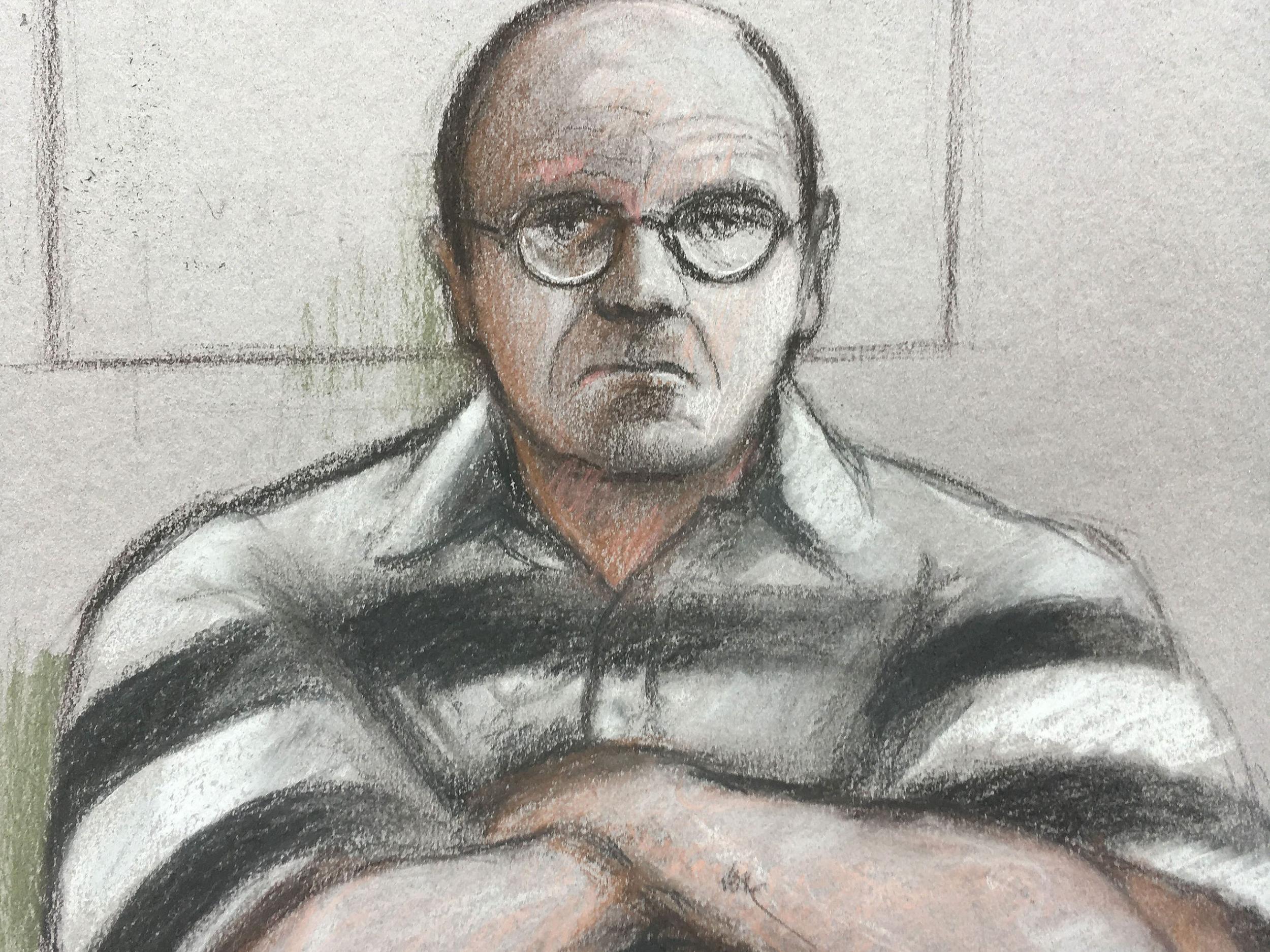 Russell Bishop in the dock at the Old Bailey in 2018 (Elizabeth Cook/PA wire)